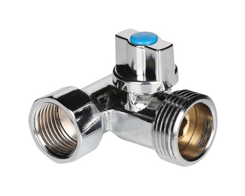 Кран-тройник для сантехнических приборов ВНН внутренняя наружная НР 1/2*3/4*1/2 (Valtec VT.256)