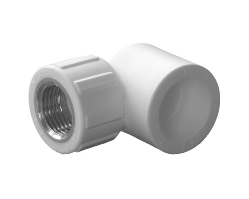 Угольник комбинированный полипропиленовый PPRC ВР 32х1" внутренняя резьба, белый