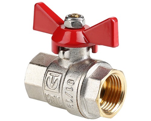 Кран шаровый "бабочка" ВВ внутренняя резьба 1/2" (Valtec VT.217) уп 16 шт