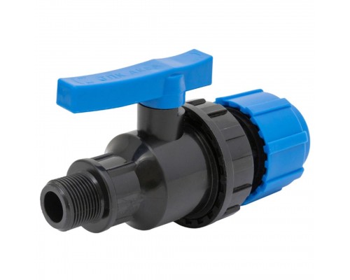 Кран шаровой ТПК-АКВА компрессионный НР разъемный d 25 х 3/4", 553222534