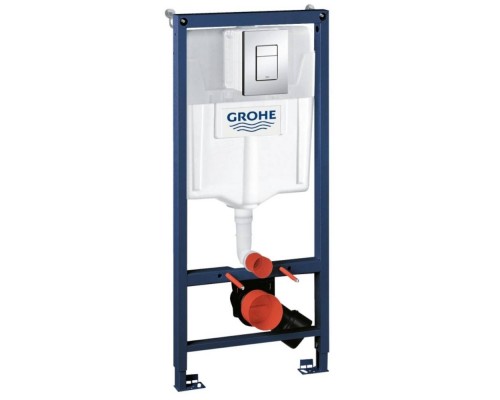 Инсталляция GROHE Rapid SL для подвес. унитаза в компл. с клав. смыва (квадрат.кнопка, хр.глянц.)