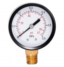 Манометр Belamos PGS50 d 50 мм, 0,6 МПа (до 6 атм), G1/4 с нижним подключением (Китай) (PGS50 RAD)