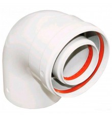 Отвод коаксиальный полипропиленовый BAXI 90гр., диам. 80/125 мм