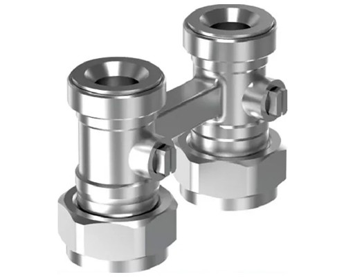 Узел нижнего подключения радиатора с байпасом SMART RADI G3/4"НР ЕВРОКОНУС-G3/4"НГ (1084686)