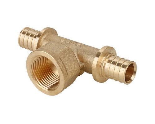 Тройник-переходник Gappo с врутренней резьбой латунный 16-Rp 1/2"-16