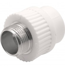 Муфта THERMOLIGHT комбинированная PP-R НР 25х3/4" белый (20/140)