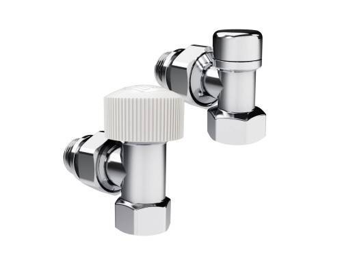 Набор термостатический угловой Royal Thermo Design 1/2"М30х1,5 (Хром)