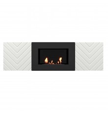 Каминокомплект:Тумба с биокамином Firelight BFP/P-1400V белая+набор керамических дров береза
