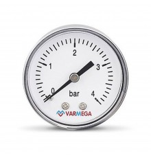 Манометр VARMEGA аксиальный 50 мм, 4 бар, 1/4", VMMT08-500402