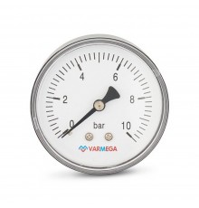 Манометр VARMEGA аксиальный 63 мм, 10 бар, 1/4", VMMT08-631002