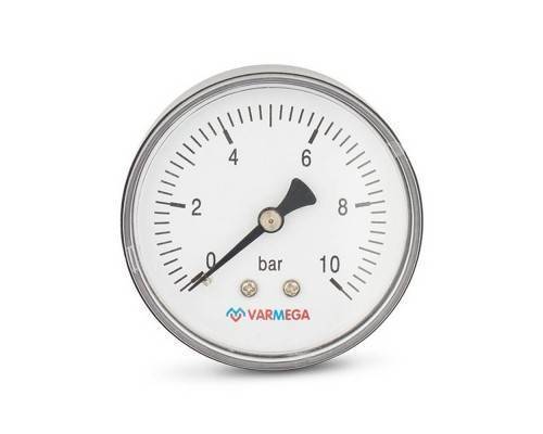 Манометр VARMEGA аксиальный 63 мм, 10 бар, 1/4", VMMT08-631002 Манометр VARMEGA аксиальный 63 мм, 10 бар, 1/4", VMMT08-631002