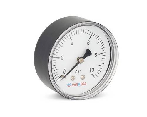 Манометр VARMEGA аксиальный 63 мм, 10 бар, 1/4", VMMT08-631002 Манометр VARMEGA аксиальный 63 мм, 10 бар, 1/4", VMMT08-631002