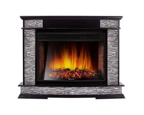 Каминокомплект: Очаг Electrolux EFP/P-3020LS с порталом Scala 30 сланец скалистый серый, шпон венге Каминокомплект: Очаг Electrolux EFP/P-3020LS с порталом Scala 30 сланец скалистый серый, шпон венге