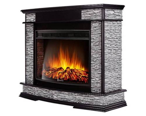 Каминокомплект: Очаг Electrolux EFP/P-3020LS с порталом Scala 30 сланец скалистый серый, шпон венге Каминокомплект: Очаг Electrolux EFP/P-3020LS с порталом Scala 30 сланец скалистый серый, шпон венге