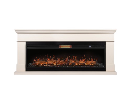 Каминокомплект: Очаг Royal Thermo Aurora RTFP/P-AR60LS, портал California 60 IV, молочный