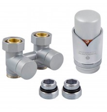 Комплект эксклюзив. узла подкл. SCHLOSSER 50мм, 3/4 x М22x1,5, 2 нип., прям., сатин