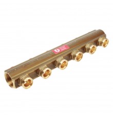 Коллектор Giacomini с отсечными клапанами 1" x 3/4"E /4, R553SY044