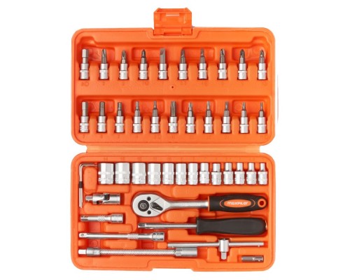 Набор инструментов PIT MaxPiler MXT-46-SET (46 предметов, 1/2" и 1/4", CrV) Набор инструментов PIT MaxPiler MXT-46-SET (46 предметов, 1/2" и 1/4", CrV)