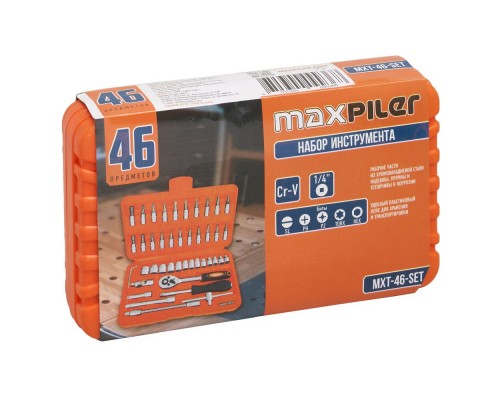Набор инструментов PIT MaxPiler MXT-46-SET (46 предметов, 1/2" и 1/4", CrV) Набор инструментов PIT MaxPiler MXT-46-SET (46 предметов, 1/2" и 1/4", CrV)