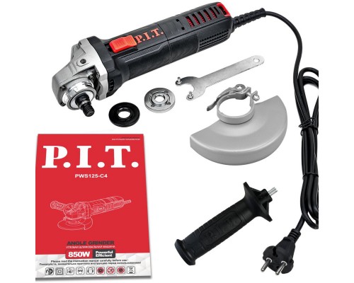 Шлифмашина P.I.T. угловая PWS125-С4 (125мм, 850 Вт,11000 об.мин, съемн.вентрешетка)
