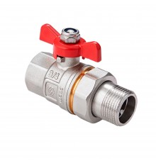 Кран шаровый полнопроходной ROYAL thermo Yorhe 1" НГ, бабочка