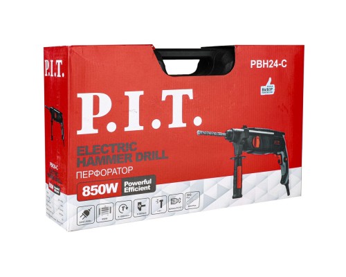 Перфоратор PIT PBH24-C МАСТЕР (3-реж.гор.850Вт.2,4дж.SDS,3 пласт.кейс)