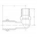 Уголок VIEIR 90 град. нар.р. 22×1/2" VER-PRO (50/5)