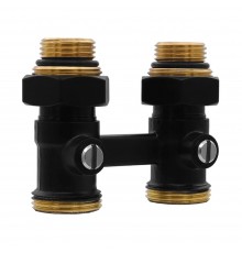 Вентиль для радиатора VIEIR Мультифлекс 3/4" прямой, черный VR308-C (48/1)