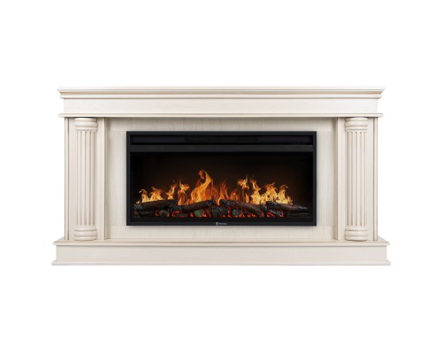 Каминокомплект: Очаг Electrolux EFP/P-3620LS, портал Olympia 42/40/36, сл. кость с зол. патиной