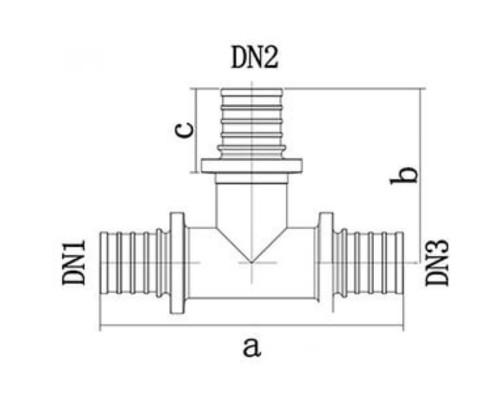 Тройник ONE PLUS переходной 25-20-20 латунь акс. (42/7)