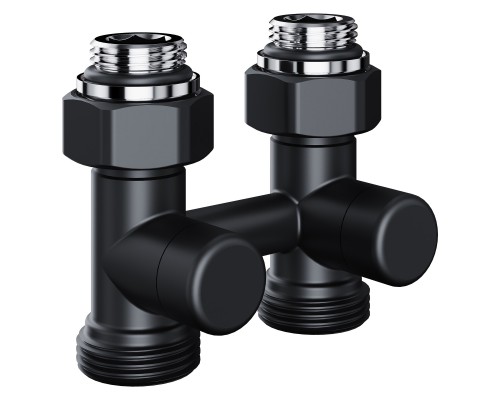 Узел нижнего подключения Royal Thermo Design прямой 1/2"х3/4" EK (черный)