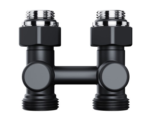 Узел нижнего подключения Royal Thermo Design прямой 1/2"х3/4" EK (черный)