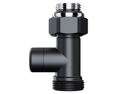 Узел нижнего подключения Royal Thermo Design прямой 1/2"х3/4" EK (черный)