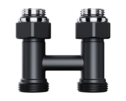 Узел нижнего подключения Royal Thermo Design прямой 1/2"х3/4" EK (черный)