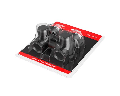 Узел нижнего подключения Royal Thermo Design прямой 1/2"х3/4" EK (черный)