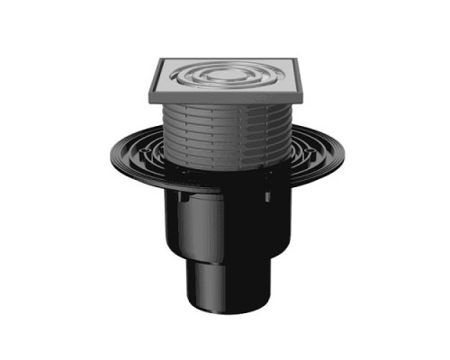 Трап рег верт/вып сух/затв Дн50/75/110 нерж/реш 125х125 T 310.0 SNsP Fachmann 04.019