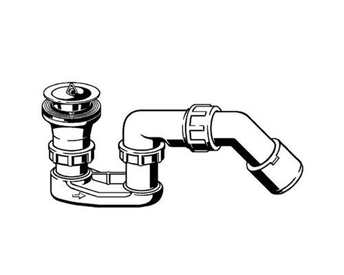 Сифон для душевого поддона с отводом 45 град. VIEGA 40/50мм