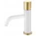 Boheme Stick Смеситель для раковины низкий, цвет: White Touch Gold 121-WG.2