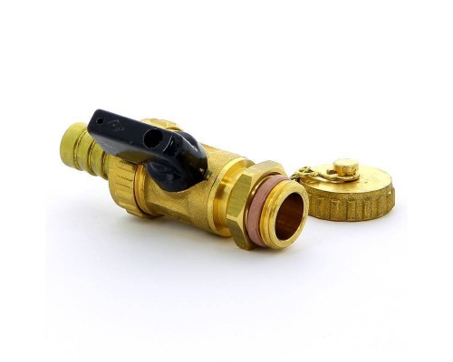 Кран шаровой сливной KANSAS флажок BUGATTI 1/2"