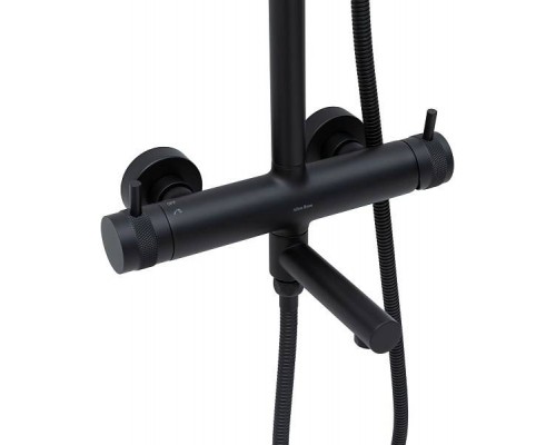 Allen Brau Priority Душевая стойка 27,7x50,9x123,2h см, излив 11,4 см, цвет: черный мат. 5.31A10-31