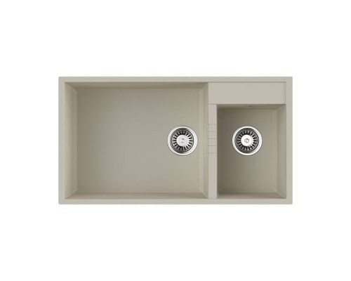 Omoikiri Tedori 85-2-U-WH Кухонная мойка Tetogranit 85x46,5 см, цвет: белый 4993943