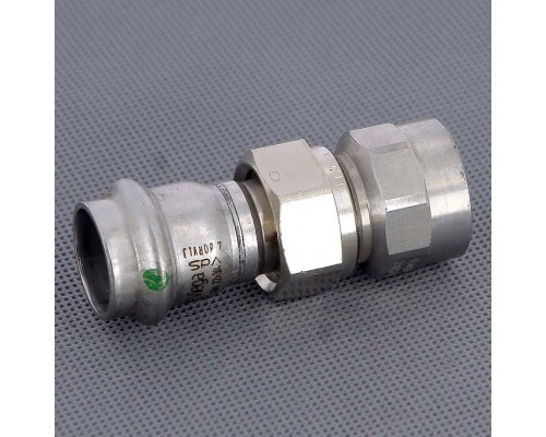 Муфта разъёмная пресс-В с плоской прокладкой нержавеющая сталь Sanpress Inox VIEGA 22x3/4"