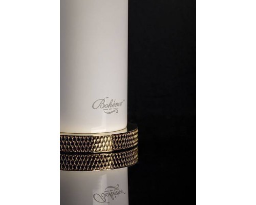 Boheme Stick Смеситель для раковины низкий, цвет: White Touch Gold 121-WG.2