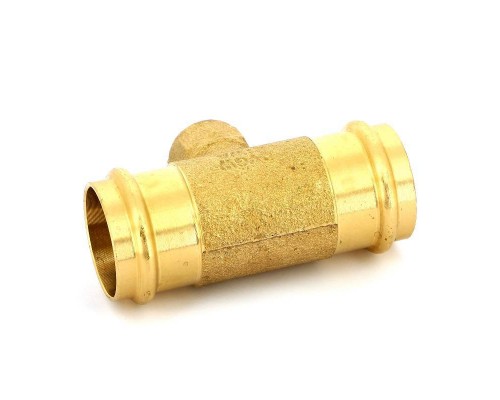Тройник пресс-В IBP 35 х 1/2" х 35 бронза Тройник пресс-В IBP 35 х 1/2" х 35 бронза