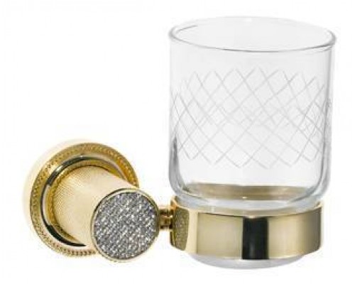 Boheme Royal Cristal Стакан для ванной подвесной, цвет: gold 10924-G Boheme Royal Cristal Стакан для ванной подвесной, цвет: gold 10924-G