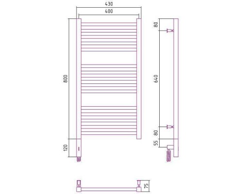 Сунержа Модус 3.0 Полотенцесушитель электрический 40x80h, лев., цвет: белый 12-5700-8040 Сунержа Модус 3.0 Полотенцесушитель электрический 40x80h, лев., цвет: белый 12-5700-8040