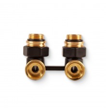 Узел подключения радиатора H-образный (черный)