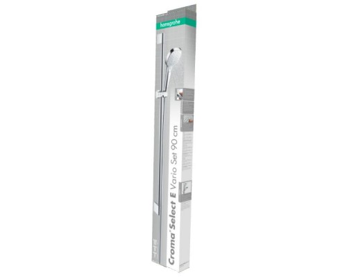 Душевой гарнитур HansGrohe HG Croma Select E Vario со штангой 90 см белый/хром