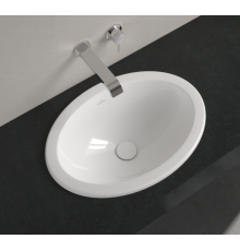 Раковина, Villeroy Boch, Loop Friends, шгв 570-410-205, отверстия для смесителя-отсутствуют, CeramicPlus, цвет-альпийский белый