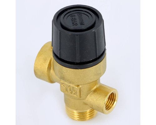 Клапан предохранительный ВВ с отверстием для манометра 1/4" EMMETI 1/2" 6 бар